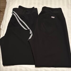 Figs Black Livingston High Waist Straight Leg Pants